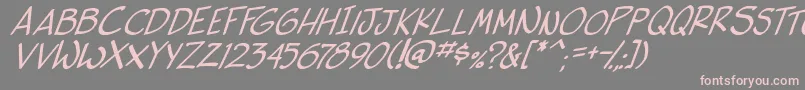 side k ita Font – Pink Fonts on Gray Background
