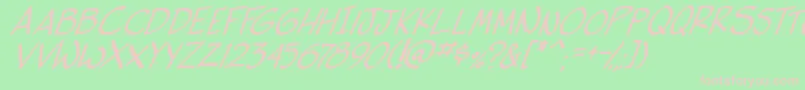 side k ita Font – Pink Fonts on Green Background