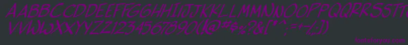 side k ita Font – Purple Fonts on Black Background