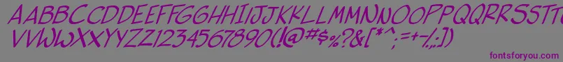 More about side k ita Font side k ita Font – Purple Fonts on Gray Background