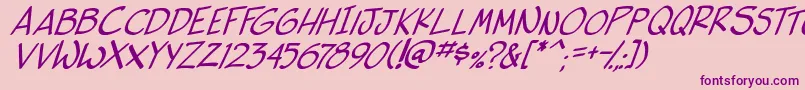 side k ita Font – Purple Fonts on Pink Background