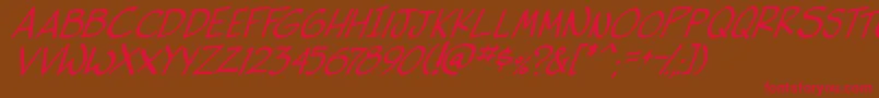 side k ita Font – Red Fonts on Brown Background