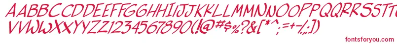 フォントside k ita – 赤い文字