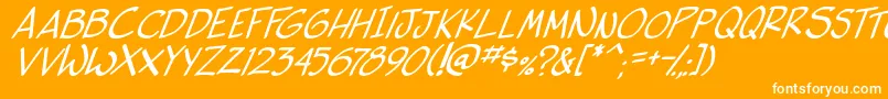 side k ita Font – White Fonts on Orange Background