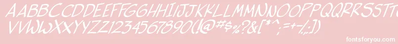 side k ita Font – White Fonts on Pink Background