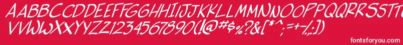 side k ita Font – White Fonts on Red Background