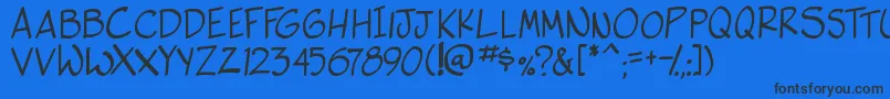 side k Font – Black Fonts on Blue Background