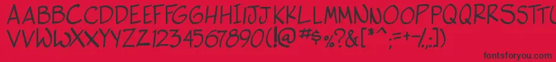 side k Font – Black Fonts on Red Background