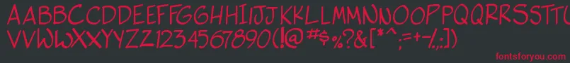 side k Font – Red Fonts on Black Background