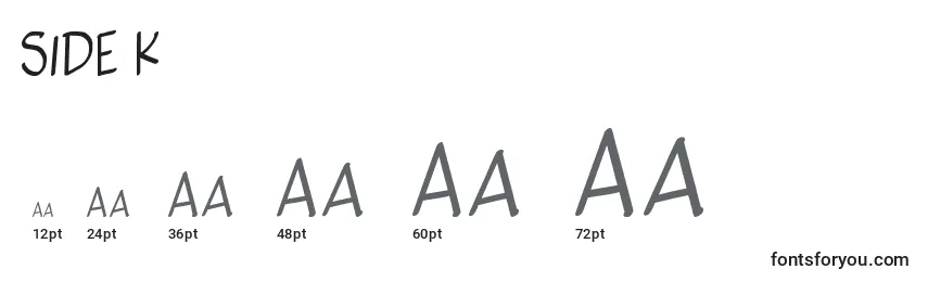 Side k Font Sizes