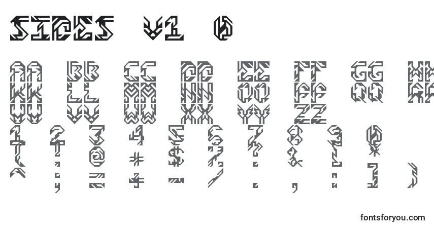 Schriftart Sides v1 0 – Alphabet, Zahlen, spezielle Symbole