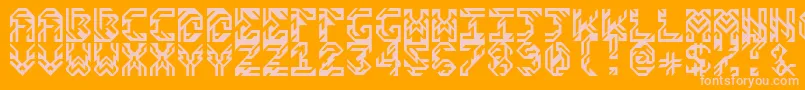 Sides v1 0 Font – Pink Fonts on Orange Background