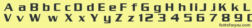 SerpentineRus Font – Black Fonts on Yellow Background