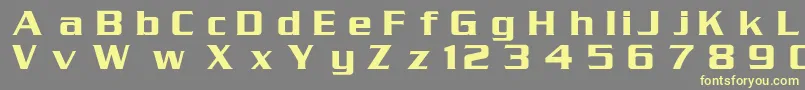 Czcionka SerpentineRus – żółte czcionki na szarym tle