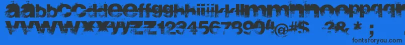 sidewalk Font – Black Fonts on Blue Background