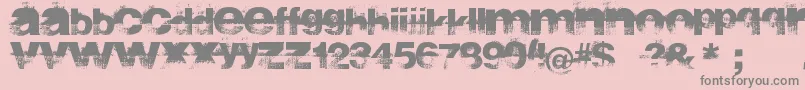 sidewalk Font – Gray Fonts on Pink Background