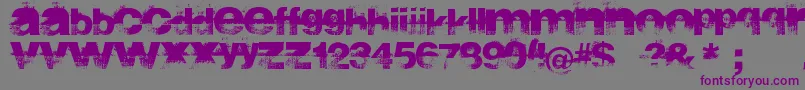 sidewalk Font – Purple Fonts on Gray Background