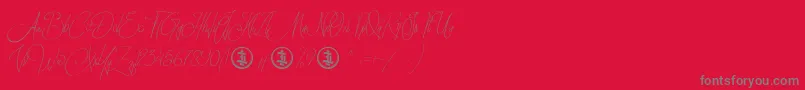 Sidoraby Personal Use Only-Schriftart – Graue Schriften auf rotem Hintergrund