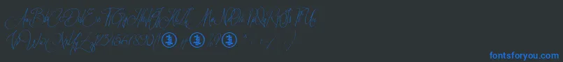 Sidoraby Personal Use Only Font – Blue Fonts on Black Background