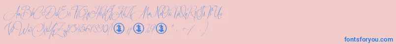 Sidoraby Personal Use Only Font – Blue Fonts on Pink Background