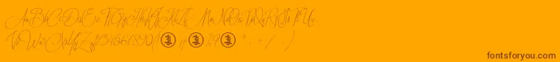fuente Sidoraby Personal Use Only – Fuentes Marrones Sobre Fondo Naranja