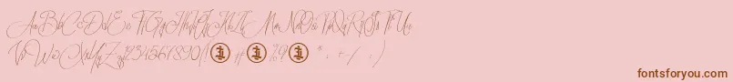 Sidoraby Personal Use Only Font – Brown Fonts on Pink Background