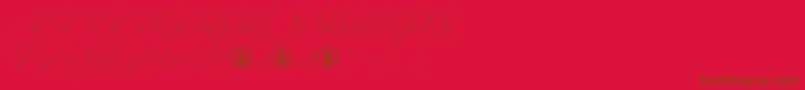 Sidoraby Personal Use Only Font – Brown Fonts on Red Background