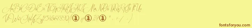 Sidoraby Personal Use Only Font – Brown Fonts on Yellow Background