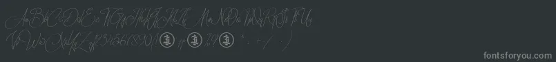 Sidoraby Personal Use Only Font – Gray Fonts on Black Background