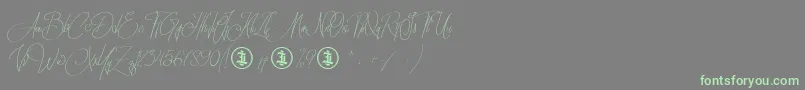 Sidoraby Personal Use Only Font – Green Fonts on Gray Background
