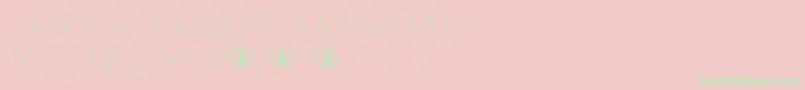 Sidoraby Personal Use Only Font – Green Fonts on Pink Background
