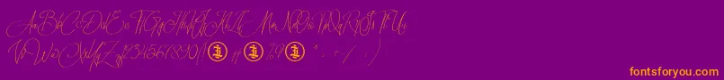 Sidoraby Personal Use Only Font – Orange Fonts on Purple Background