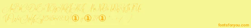 Sidoraby Personal Use Only Font – Orange Fonts on Yellow Background