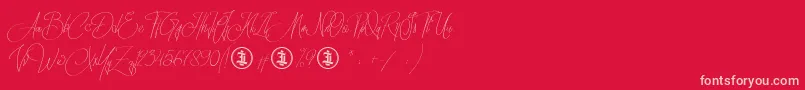 Sidoraby Personal Use Only Font – Pink Fonts on Red Background