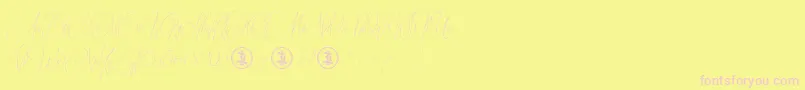 Sidoraby Personal Use Only Font – Pink Fonts on Yellow Background