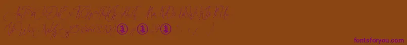Sidoraby Personal Use Only Font – Purple Fonts on Brown Background