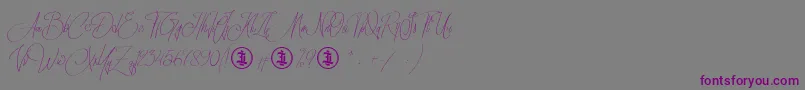 Sidoraby Personal Use Only Font – Purple Fonts on Gray Background