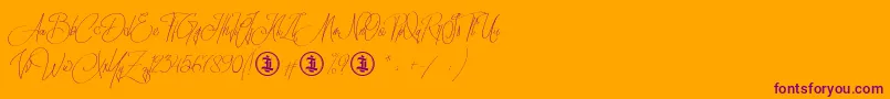 Sidoraby Personal Use Only Font – Purple Fonts on Orange Background