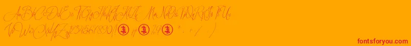 Sidoraby Personal Use Only Font – Red Fonts on Orange Background