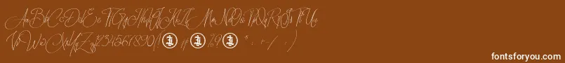 Sidoraby Personal Use Only Font – White Fonts on Brown Background