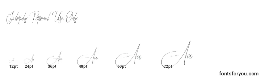 Größen der Schriftart Sidoraby Personal Use Only (140852)