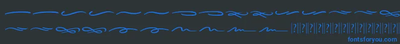 Sieroty Swash Font – Blue Fonts on Black Background