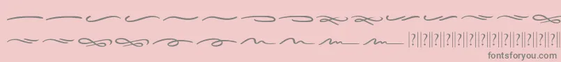 Sieroty Swash Font – Gray Fonts on Pink Background