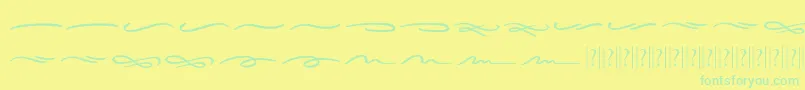 Sieroty Swash Font – Green Fonts on Yellow Background