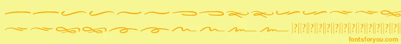 Sieroty Swash Font – Orange Fonts on Yellow Background