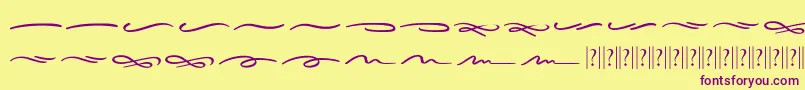 Sieroty Swash Font – Purple Fonts on Yellow Background