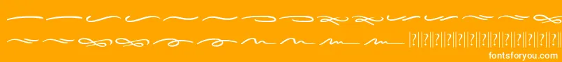 Sieroty Swash-Schriftart – Weiße Schriften auf orangefarbenem Hintergrund