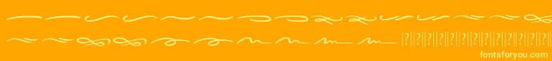 Sieroty Swash Font – Yellow Fonts on Orange Background