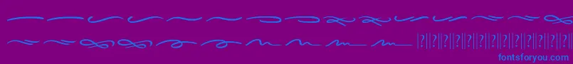 Sieroty Swash-Schriftart – Blaue Schriften auf violettem Hintergrund