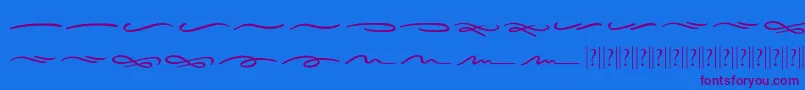 Sieroty Swash Font – Purple Fonts on Blue Background
